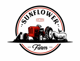 Sunflower Farm  logo design by Mardhi