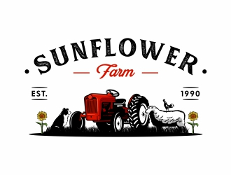 Sunflower Farm  logo design by Mardhi