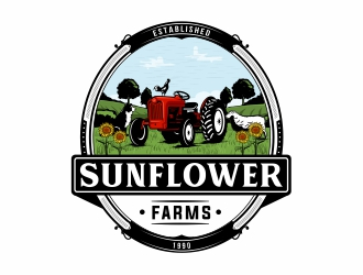 Sunflower Farm  logo design by Mardhi