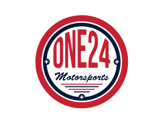 ONE24 Motorsports logo design by Garmos