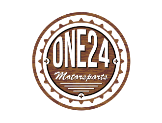 ONE24 Motorsports logo design by Garmos