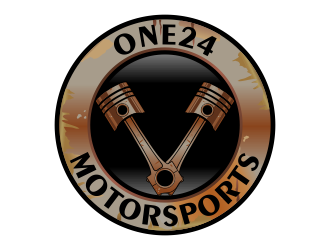 ONE24 Motorsports logo design by Kruger