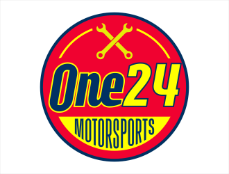 ONE24 Motorsports logo design by Shabbir