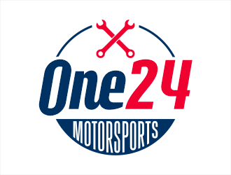 ONE24 Motorsports logo design by Shabbir