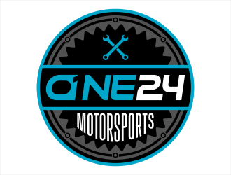 ONE24 Motorsports logo design by Shabbir