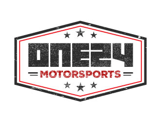 ONE24 Motorsports logo design by d1ckhauz