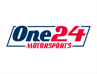 ONE24 Motorsports logo design by Shabbir