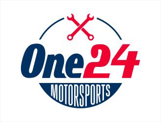 ONE24 Motorsports logo design by Shabbir