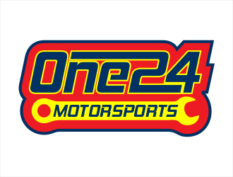 ONE24 Motorsports logo design by Shabbir