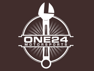 ONE24 Motorsports logo design by ElonStark