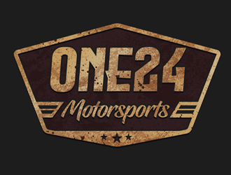 ONE24 Motorsports logo design by DreamLogoDesign