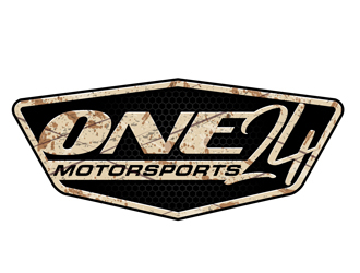 ONE24 Motorsports logo design by DreamLogoDesign