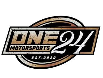 ONE24 Motorsports logo design by DreamLogoDesign