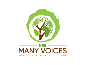 Her Many Voices Foundation logo design by Erasedink