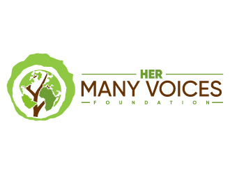 Her Many Voices Foundation logo design by Erasedink