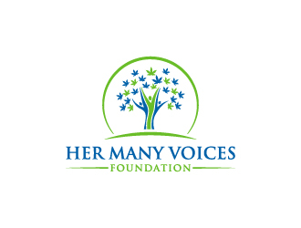 Her Many Voices Foundation logo design by Creativeminds