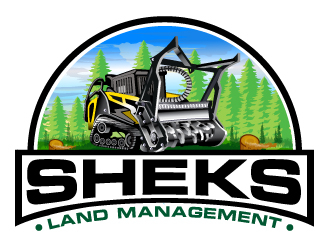 Sheks Land Management logo design by Sandip