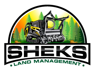 Sheks Land Management logo design by Sandip