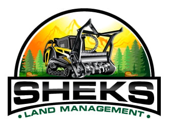 Sheks Land Management logo design by Sandip