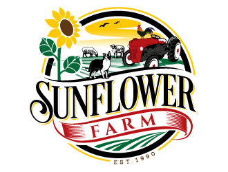 Sunflower Farm  logo design by jaize