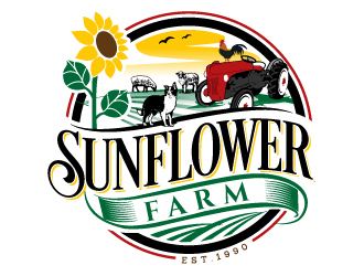 Sunflower Farm  logo design by jaize