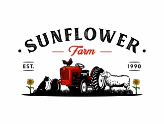 Sunflower Farm  logo design by Mardhi