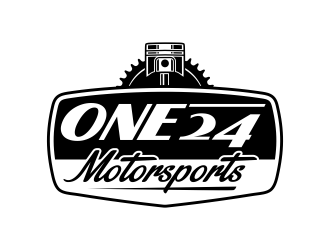 ONE24 Motorsports logo design by Gopil