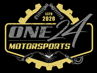 ONE24 Motorsports logo design by DreamLogoDesign