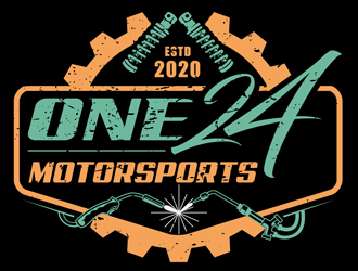 ONE24 Motorsports logo design by DreamLogoDesign