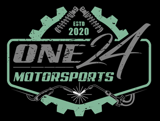 ONE24 Motorsports logo design by DreamLogoDesign