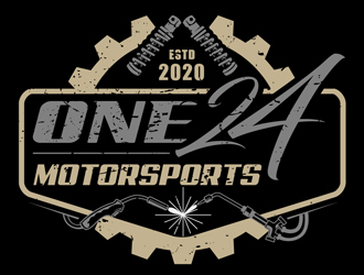 ONE24 Motorsports logo design by DreamLogoDesign