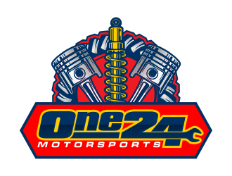 ONE24 Motorsports logo design by Cekot_Art