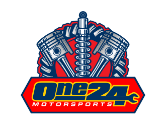 ONE24 Motorsports logo design by Cekot_Art