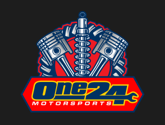 ONE24 Motorsports logo design by Cekot_Art