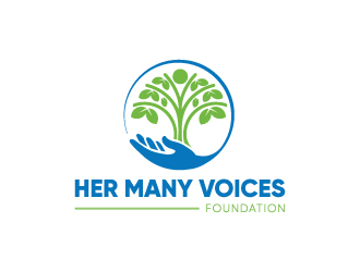 Her Many Voices Foundation logo design by yondi