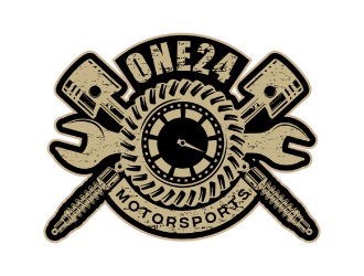 ONE24 Motorsports logo design by nona