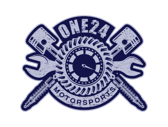 ONE24 Motorsports logo design by nona