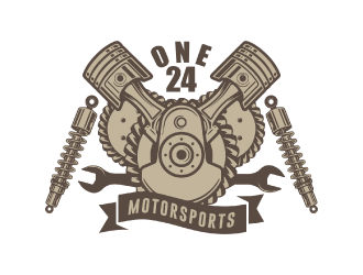 ONE24 Motorsports logo design by nona