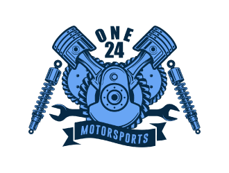 ONE24 Motorsports logo design by nona