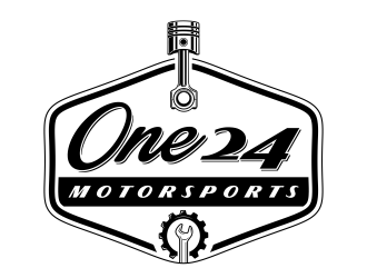 ONE24 Motorsports logo design by Gopil