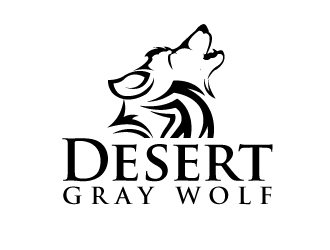 Desert Gray Wolf  logo design by ElonStark