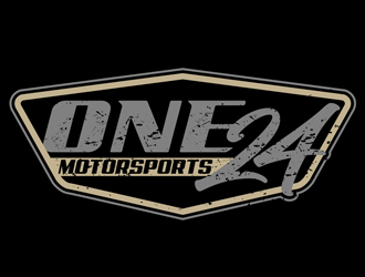 ONE24 Motorsports logo design by DreamLogoDesign