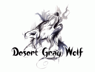 Desert Gray Wolf  logo design by Bananalicious