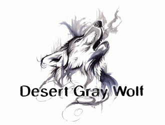 Desert Gray Wolf  logo design by Bananalicious