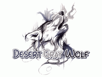 Desert Gray Wolf  logo design by Bananalicious