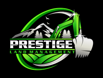 Prestige Land Management  logo design by mukleyRx