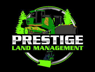 Prestige Land Management  logo design by ElonStark