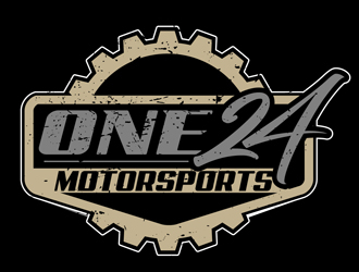 ONE24 Motorsports logo design by DreamLogoDesign