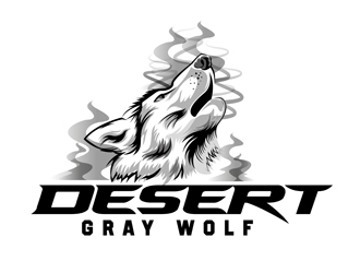 Desert Gray Wolf  logo design by DreamLogoDesign