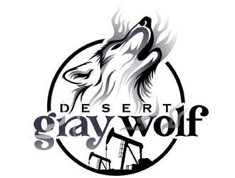 Desert Gray Wolf  logo design by DreamLogoDesign